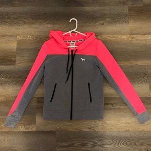 PINK | zip up hoodie